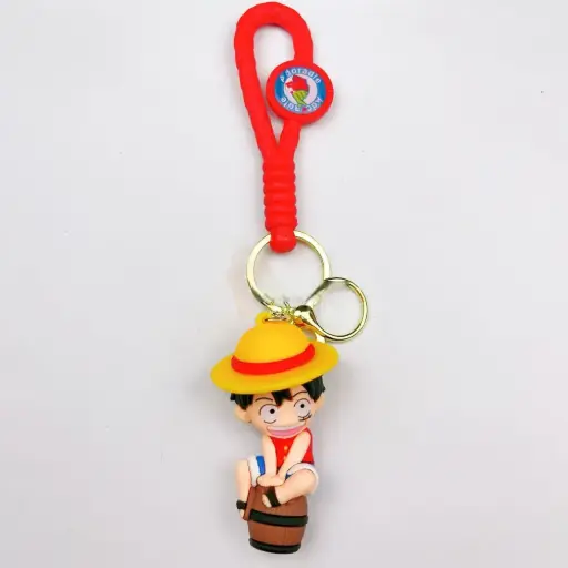 Luffy barrel keychain